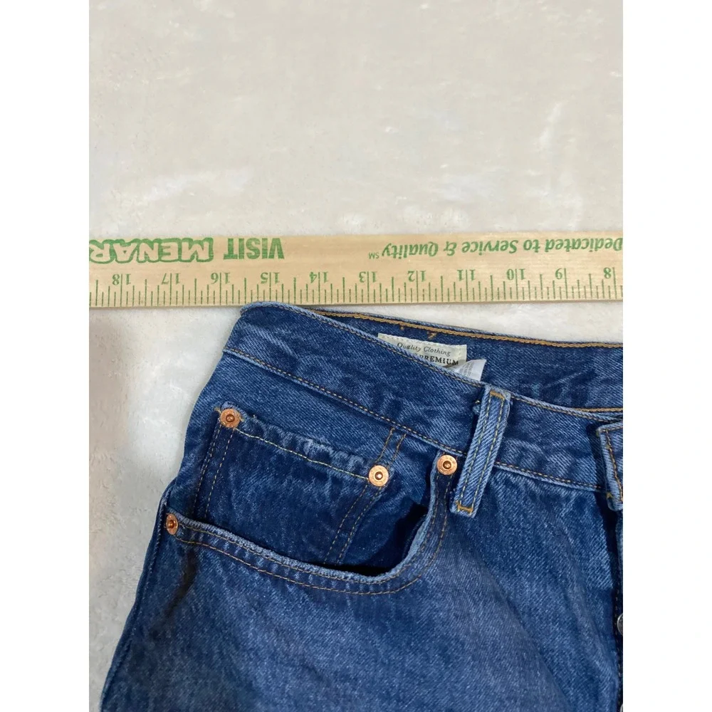 Levi's Premium 501 Original Fit Jeans Mens 30x28 Blue Denim Button Fly Straight